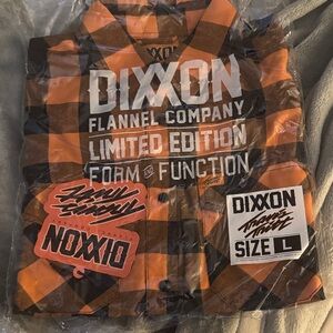 DIXXON Orange and Black Plaid Flannel